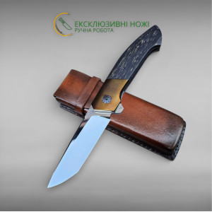 СПАРТАНЕЦЬ авторський складаний ніж ручної роботи майстерня GRYFON, сталь CPM S125V, 65 HRC